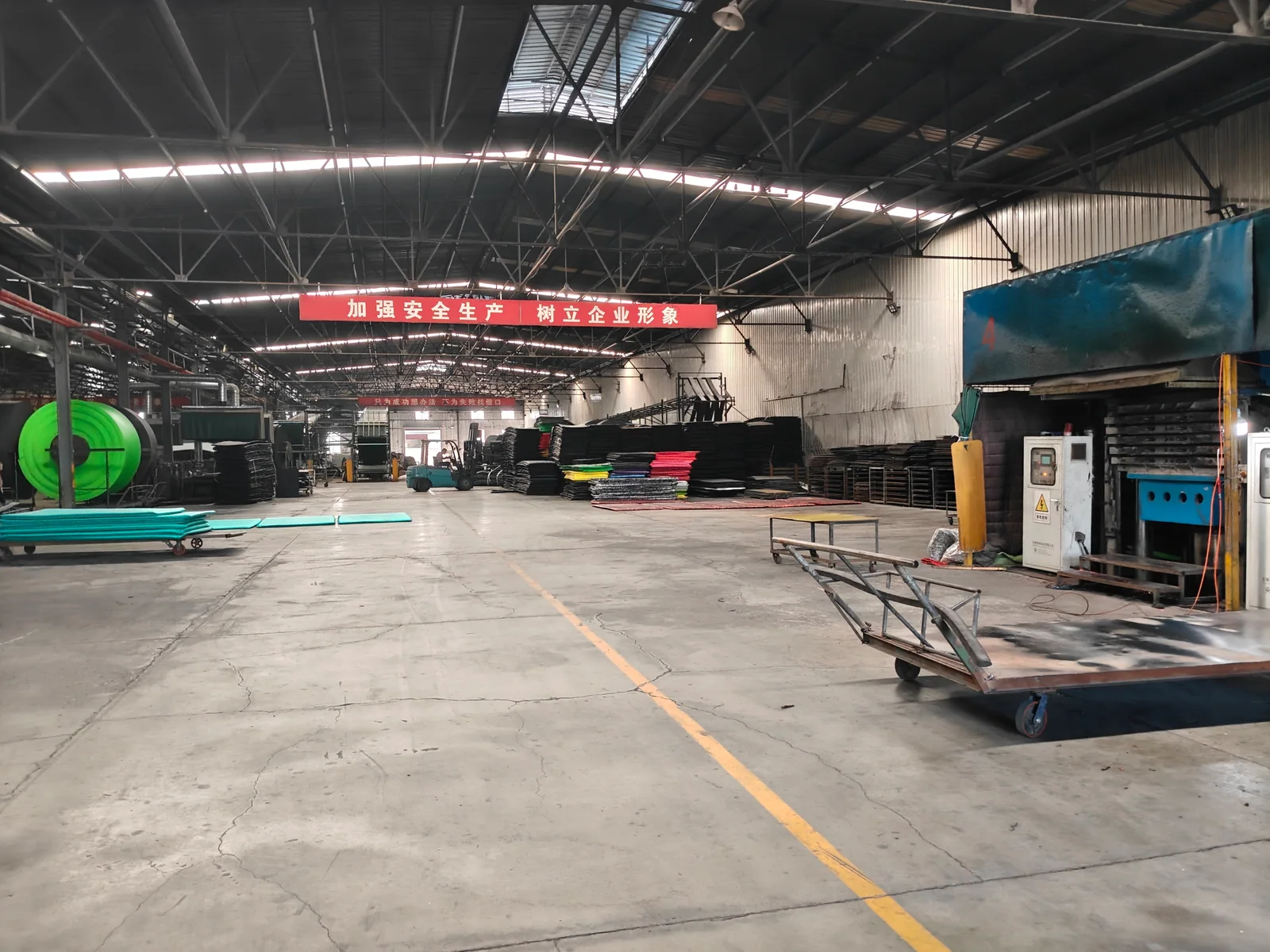 Company-supplied photograph of the EVA foaming workshop